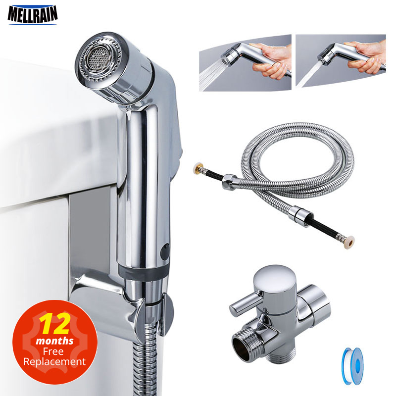 Home Depot Bathroom Vanities - 2機能トイレハンドビデ蛇口バスルームビデシャワースプレーヤー真鍮Tアダプター1.2mホースタンクフックホルダー簡単設置