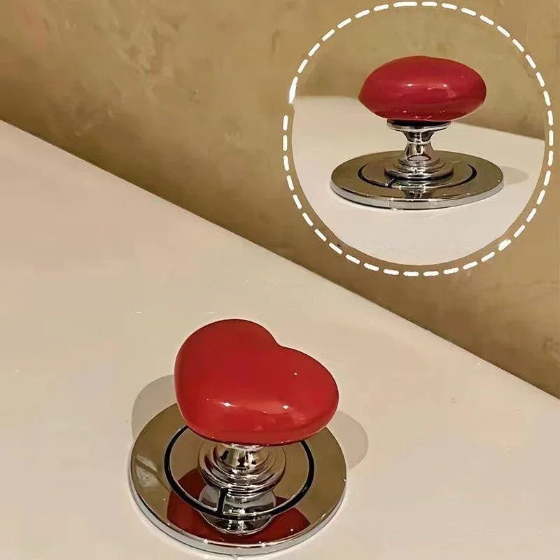 Home Depot Bathroom Vanities - ハンドルトイレ押しボタンハート型プレスタンクプッシュスイッチトイレ浴室の装飾水押しフラッシュボタンホームツール
