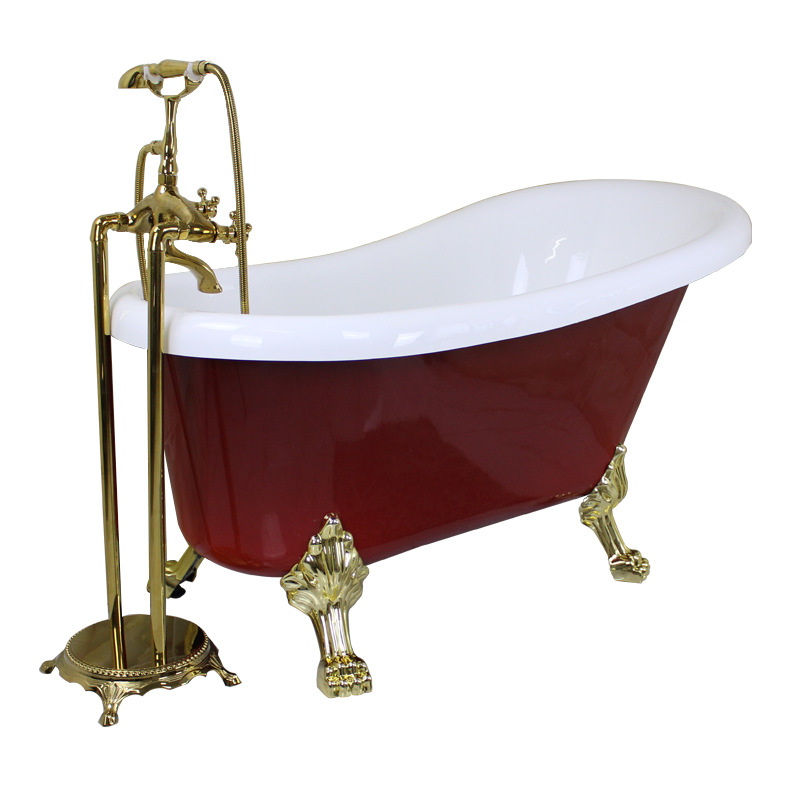 Home Bathroom Spa - 自立式浴槽、アクリルカラーの爪足付き、浸漬浴槽、ヨーロッパ風ヴィンテージ1.2～1.7m、浴槽、クラシックなバスルームホームスパ設備