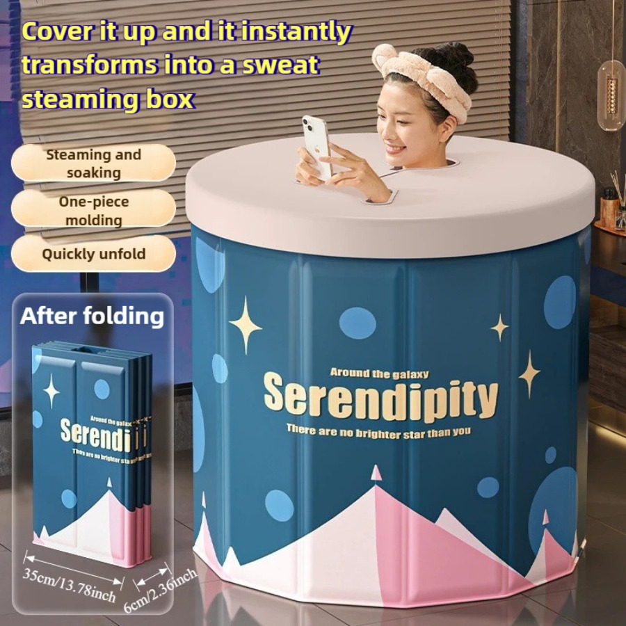Home Bathroom Spa - 大人用折りたたみ式浴槽、家庭用、断熱カバー付き浴室浴槽、冬用全身浴槽、SPA