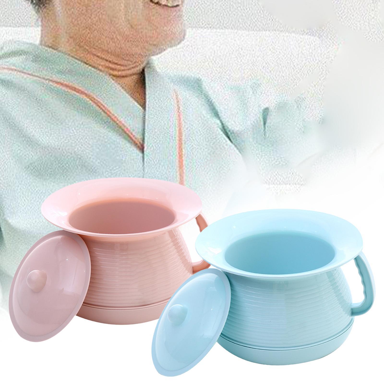 Home Bathroom With Urinal - 蓋付きつばき器 小便器 リフトハンドル付き 軽量 ベッドサイド便器 バケツ