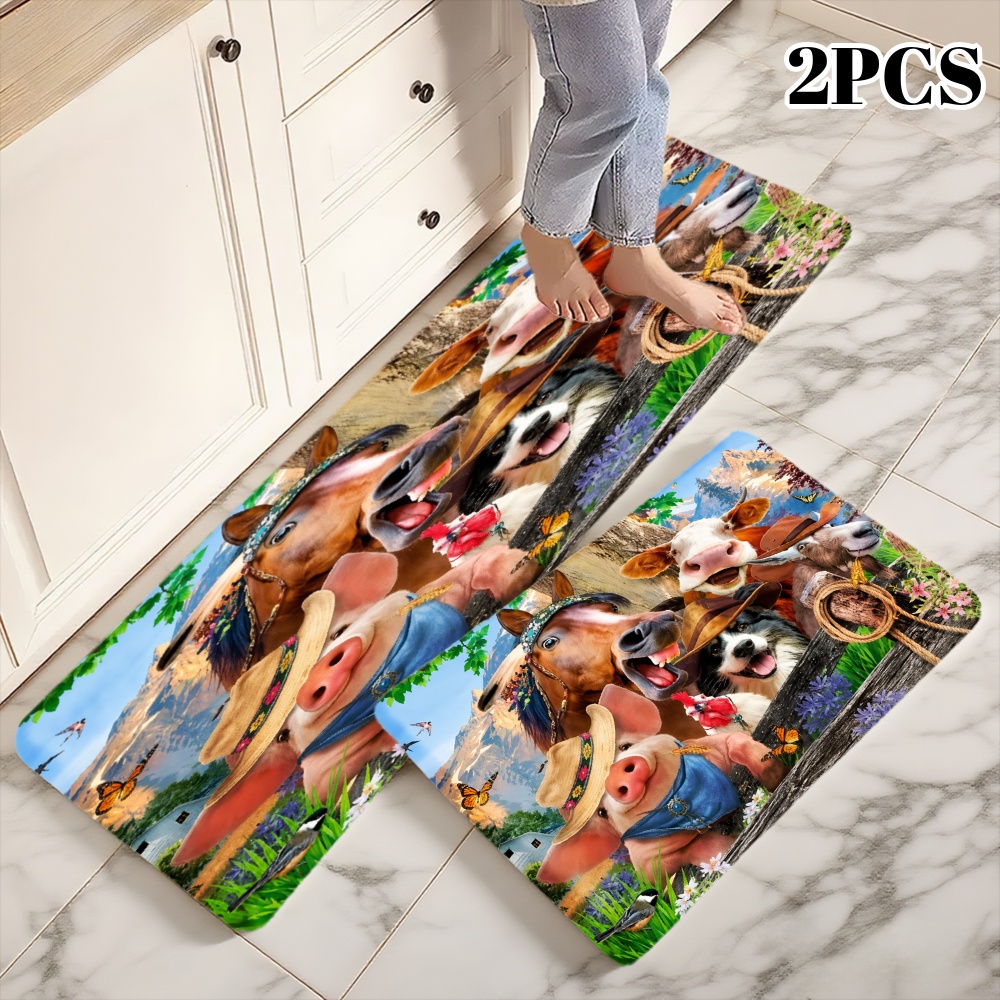 3ピースキッチンラグ、玄関、キッチン、バスルーム用の家の装飾 - Home Bathroom Scene のレビューと価格