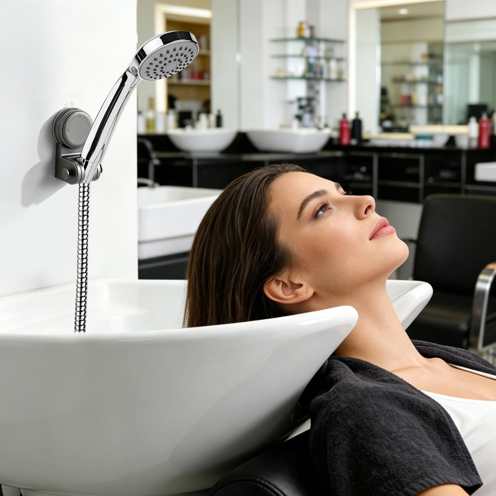 吸引式シャワーヘッドホルダー回転式調節可能なバスワンドブラケ - Home Bathroom Spa のレビューと価格