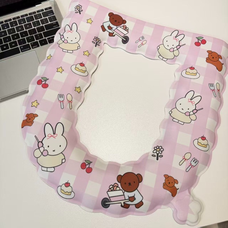 ミッフィーウサギアニメ二次元便座クッションソフトで快適な防水 - Home Bathroom Mats のレビューと価格