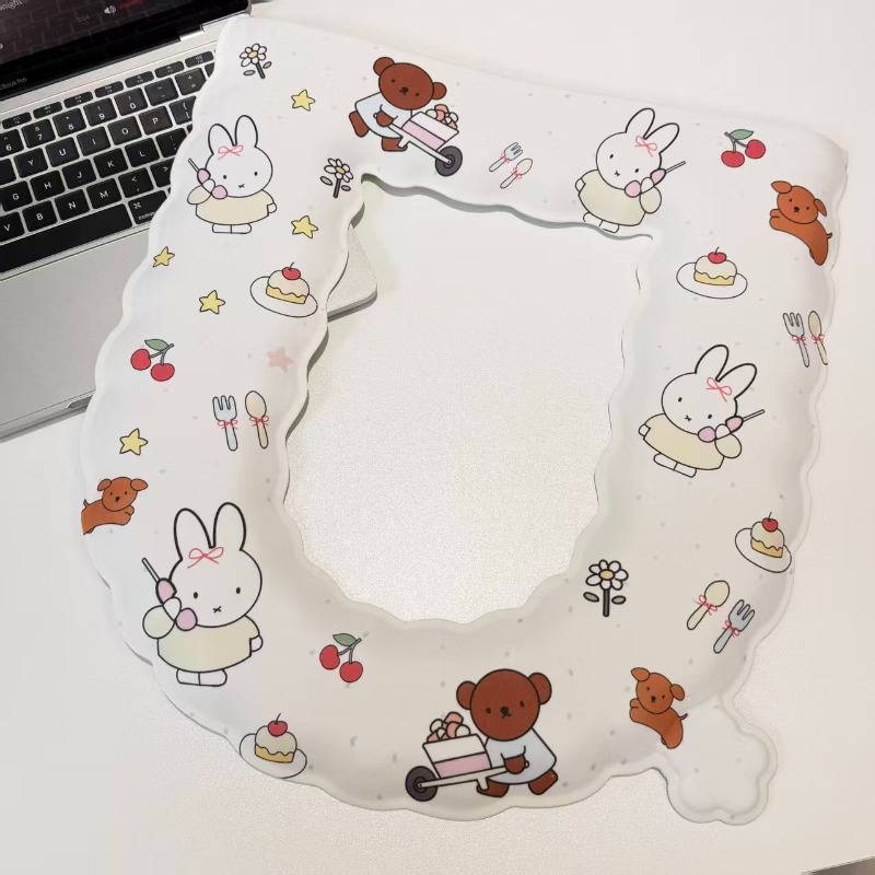 ミッフィーウサギアニメ二次元便座クッションソフトで快適な防水 - Home Bathroom Mats のレビューと価格