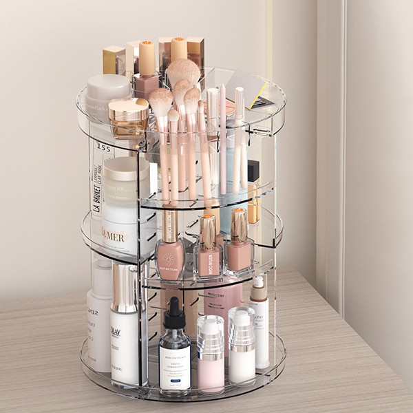 360度回転式化粧品収納ラック（棚板調整可能）—頑丈で電源不 - Home Goods Bathroom Cabinets のレビューと価格