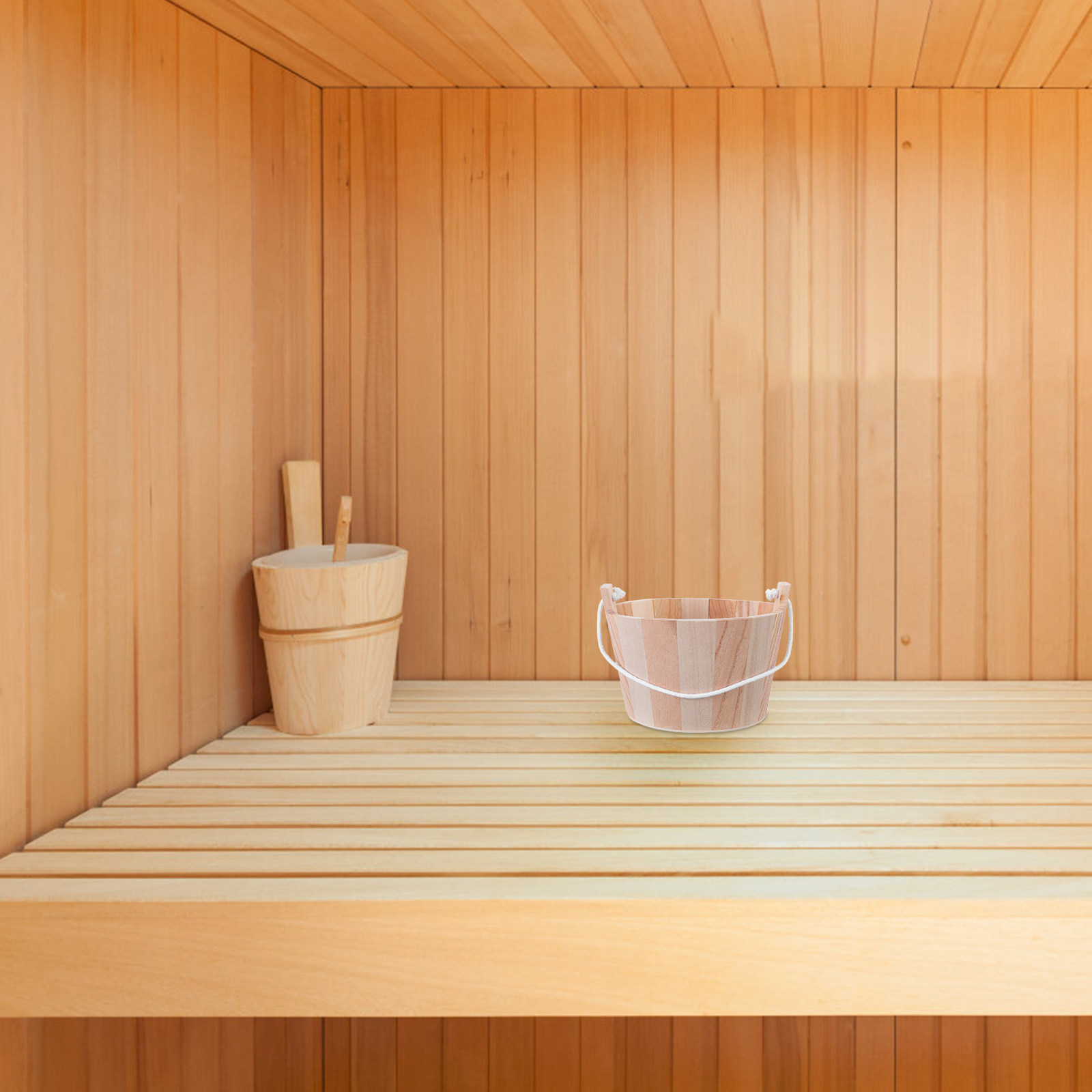 プレミアム天然木製サウナバケツ 手作りの伝統的なスチームルー - Home Bathroom Spa のレビューと価格
