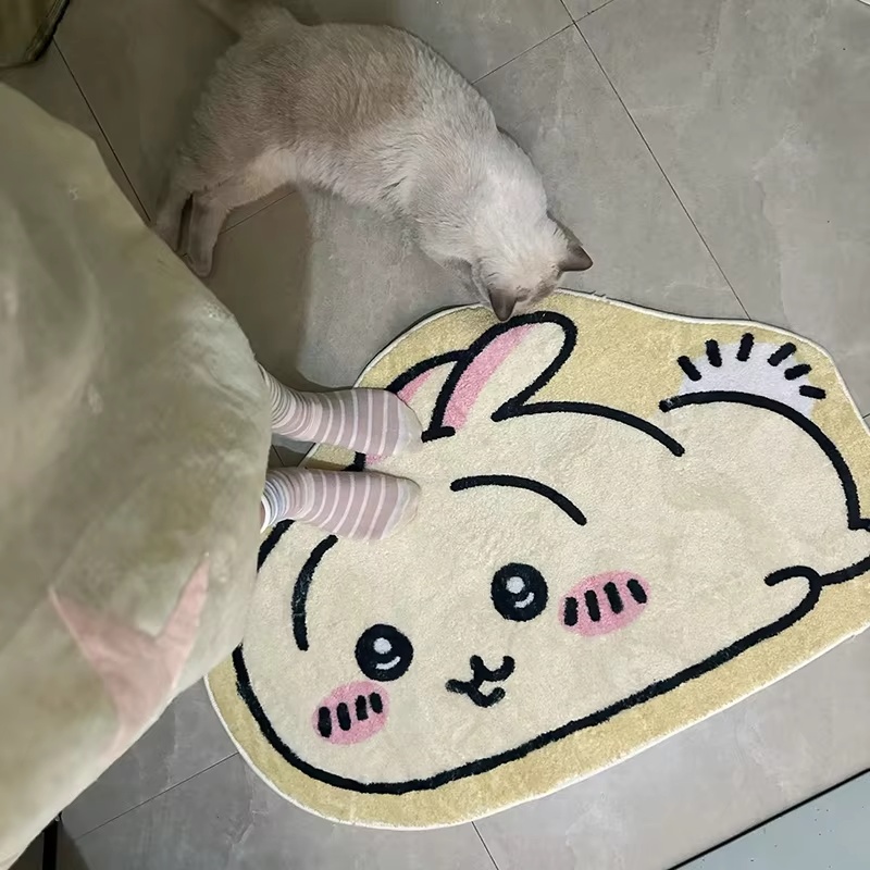 ホットカートゥーンラグアニメハチワレうさぎぬいぐるみフロアマ - Home Bathroom Mats のレビューと価格