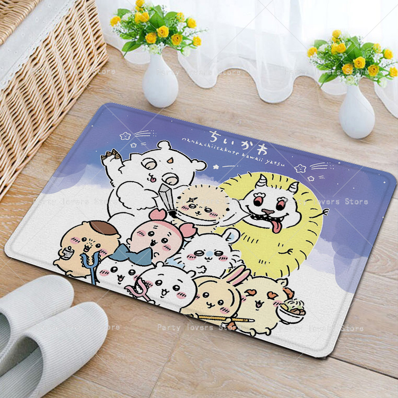アニメ Chiikawas フランネルカーペットアニメ滑り止 - Home Bathroom Mats のレビューと価格