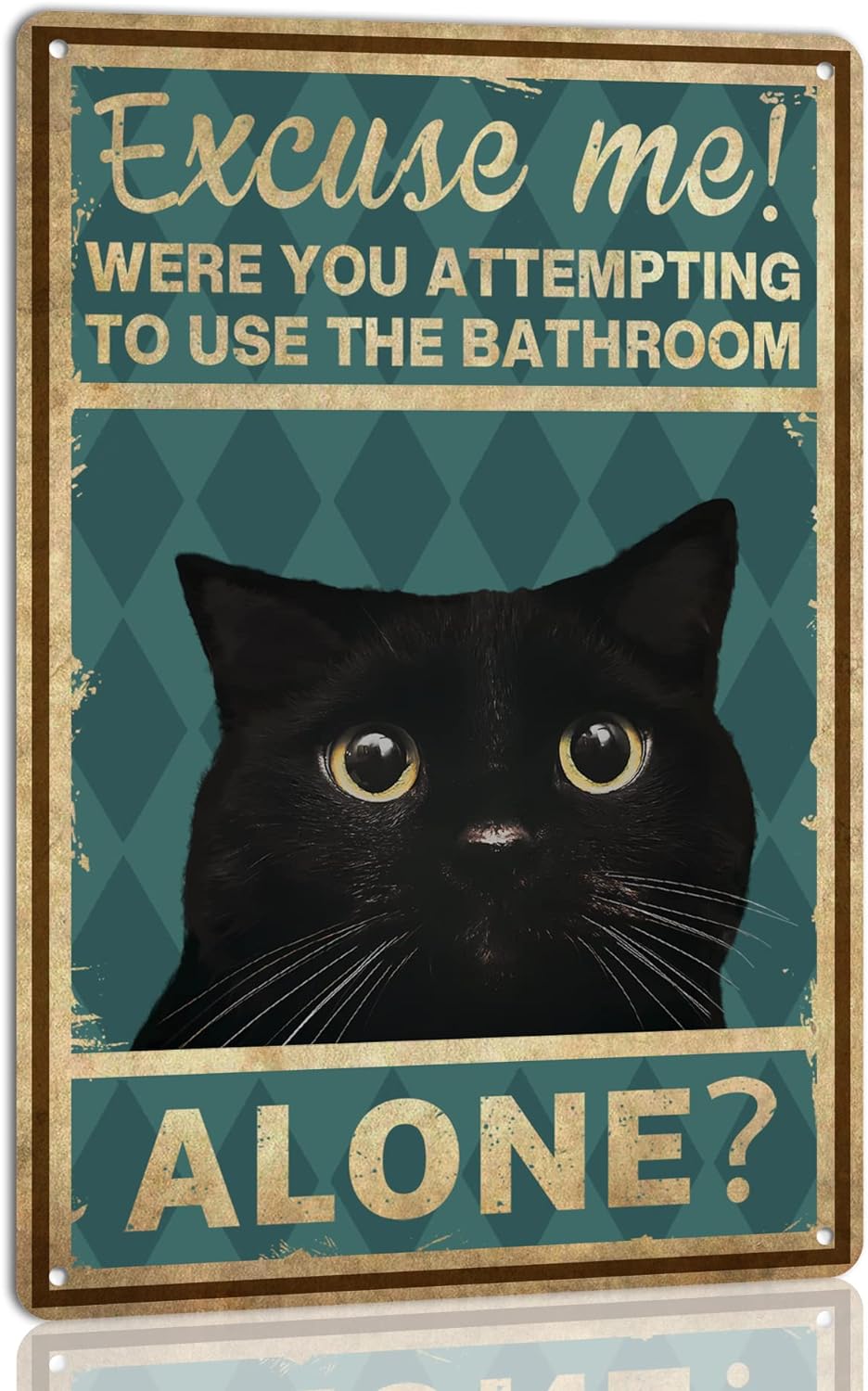 猫のトイレ壁飾り「ごめんなさい、一人でトイレを使うつもりです - Home Alone Bathroom のレビューと価格