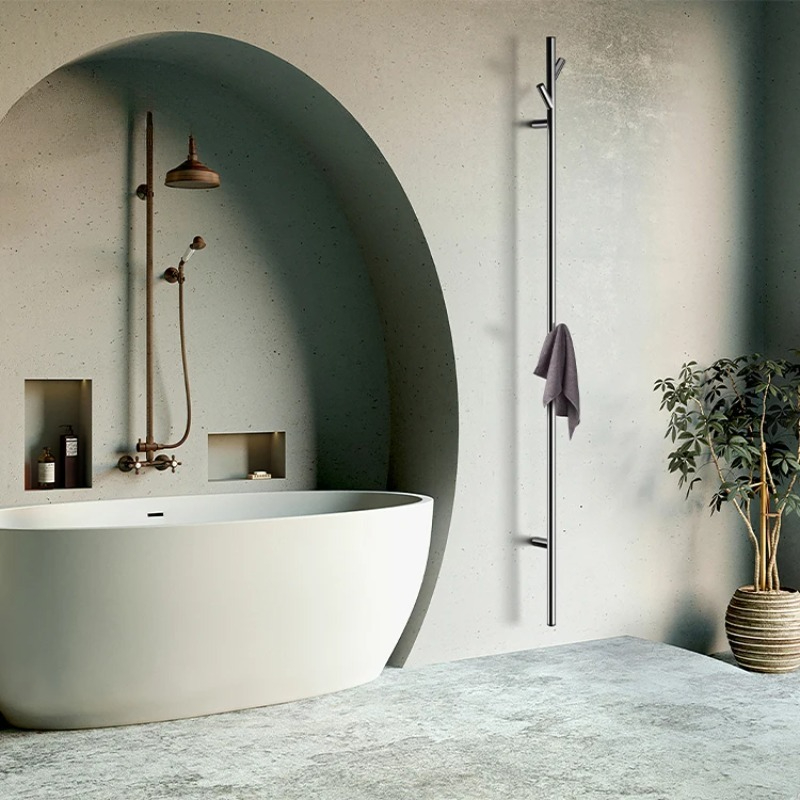モダンなシルバーのステンレス製ホテルバスルームミラー、単一の - Home Alone Bathroom のレビューと価格