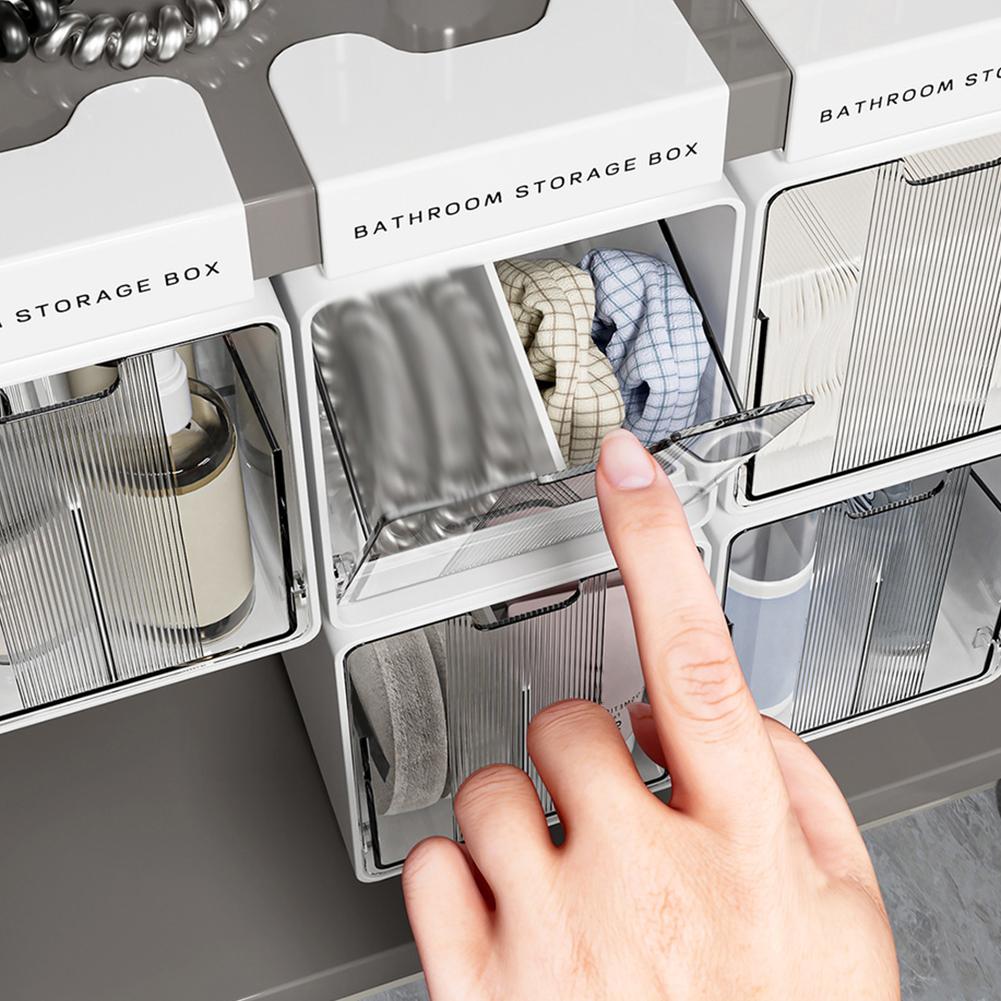 鏡台下収納ボックス用クリアバスルームプルアウト収納ボックス、 - Home Goods Bathroom Cabinets のレビューと価格