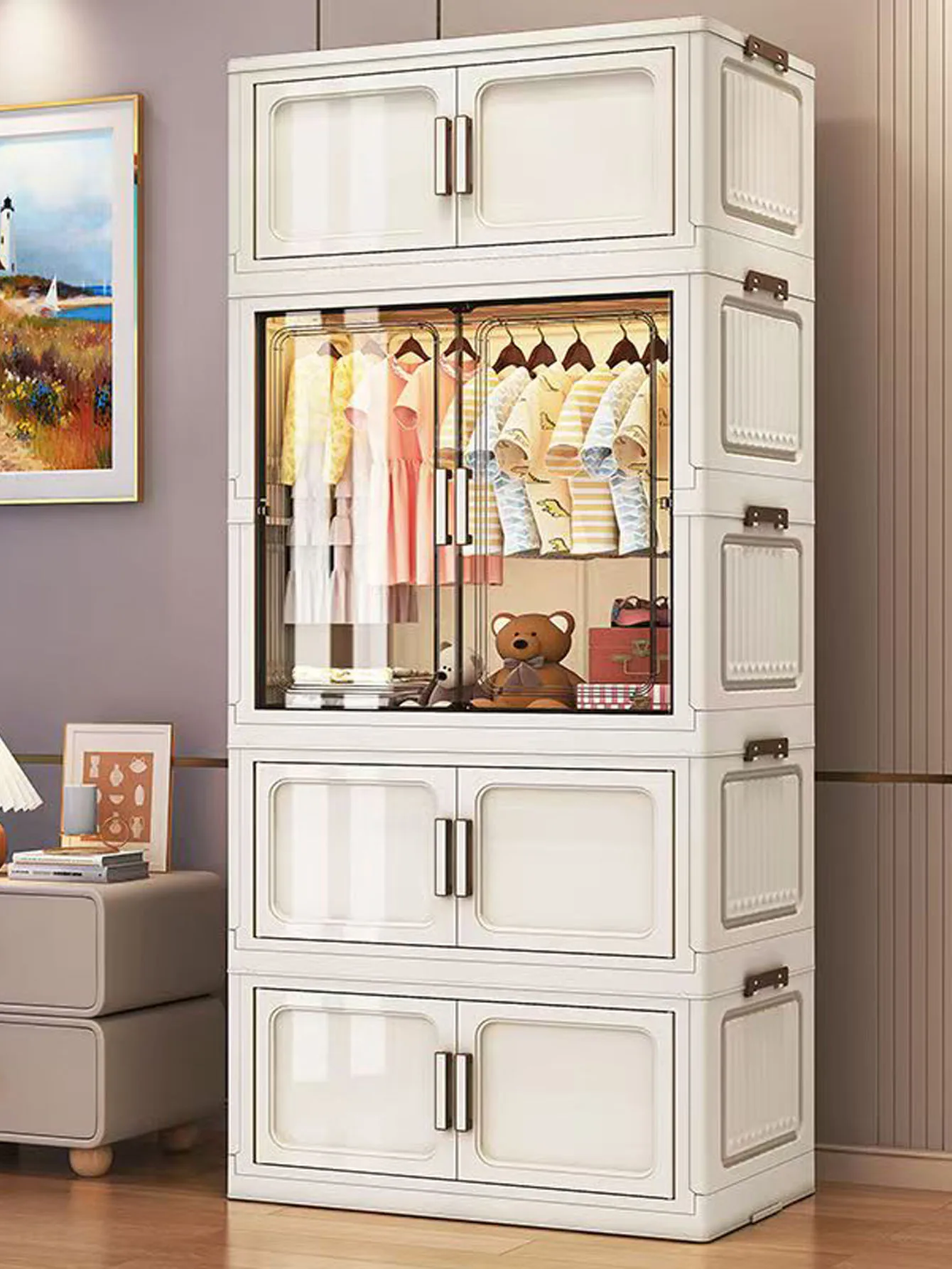 コンパクトな折りたたみ式収納キャビネット、引き出し付き、家庭 - Home Goods Bathroom Cabinets のレビューと価格