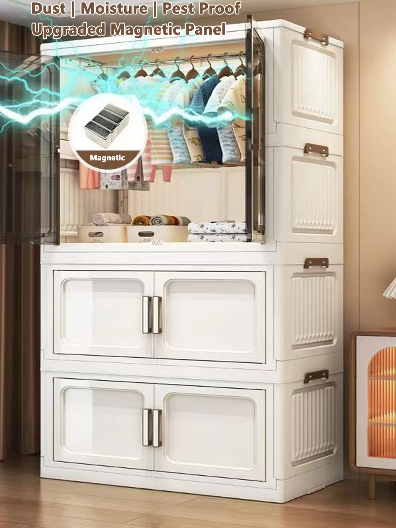 コンパクトな折りたたみ式収納キャビネット、引き出し付き、家庭 - Home Goods Bathroom Cabinets のレビューと価格