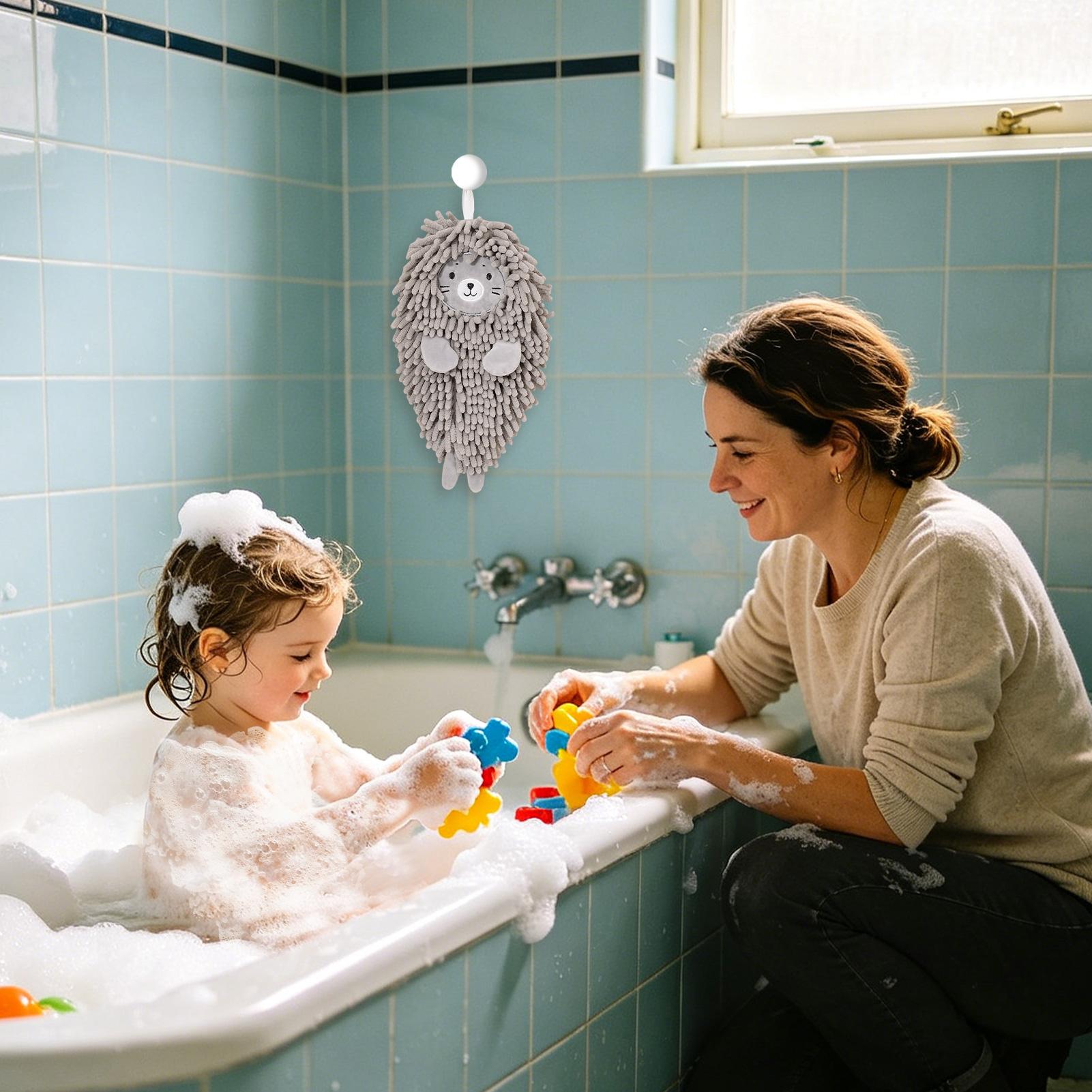 バスルームハンドタオル かわいいアシカ型 ソフトシェニール布 - Home Bathroom Spa のレビューと価格