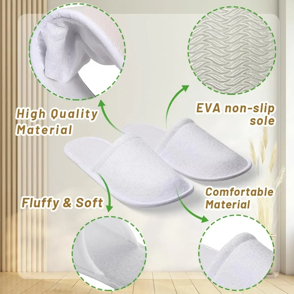 10/20 ペア使い捨てスリッパ閉じた状態の綿製スリッパ、バ - Home Bathroom Spa のレビューと価格