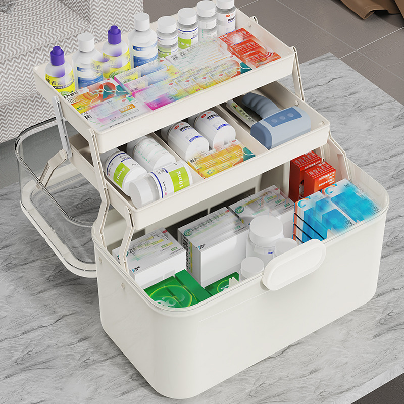 大容量透明蓋付き薬収納ボックス/ディスペンサーボックス -  - Home Goods Bathroom Cabinets のレビューと価格
