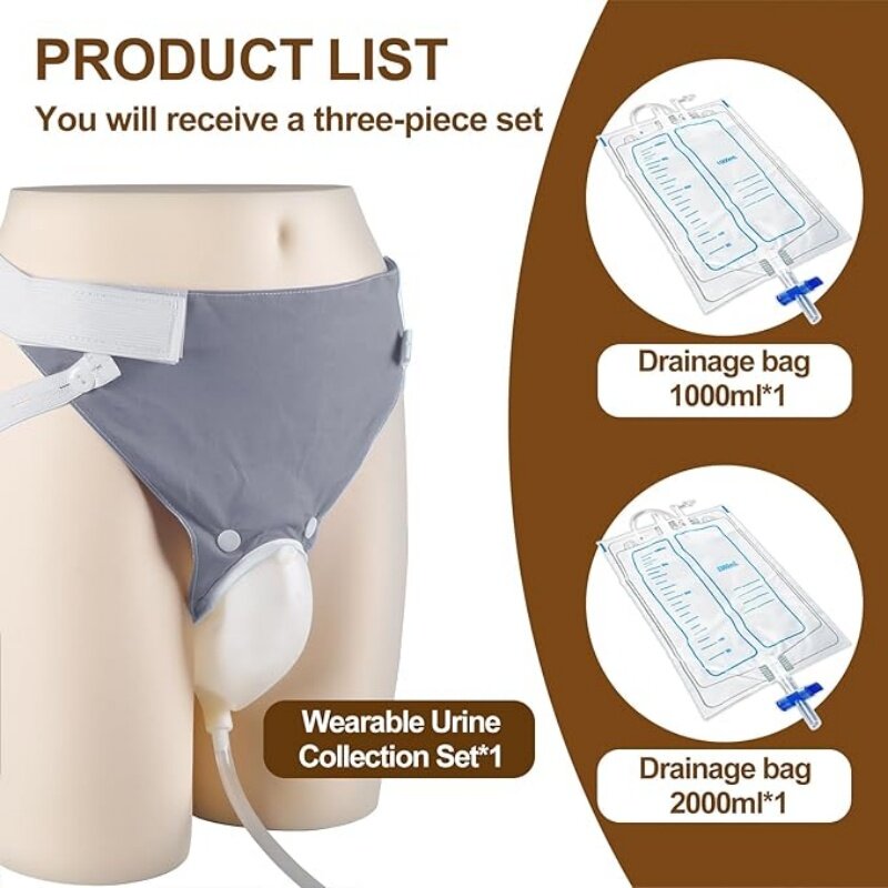 シリコン製尿コレクター 大人用 尿道カテーテルバッグ付き 再 - Home Bathroom With Urinal のレビューと価格